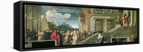 The Presentation of the Virgin in the Temple, 1534-38-Titian (Tiziano Vecelli)-Framed Premier Image Canvas