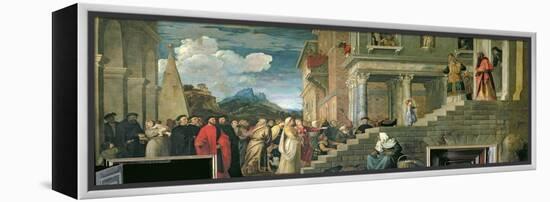 The Presentation of the Virgin in the Temple, 1534-38-Titian (Tiziano Vecelli)-Framed Premier Image Canvas