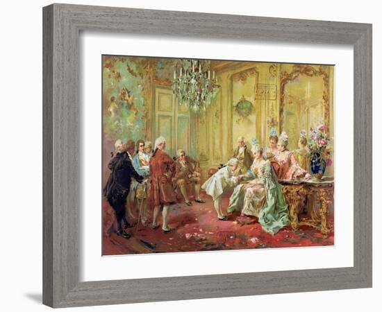 The Presentation of the Young Mozart to Mme De Pompadour at Versailles in 1763-Vicente De Paredes-Framed Giclee Print