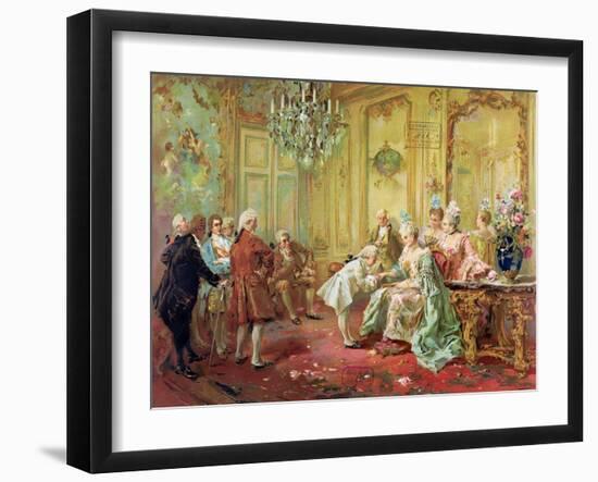 The Presentation of the Young Mozart to Mme De Pompadour at Versailles in 1763-Vicente De Paredes-Framed Giclee Print