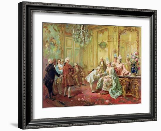 The Presentation of the Young Mozart to Mme De Pompadour at Versailles in 1763-Vicente De Paredes-Framed Giclee Print