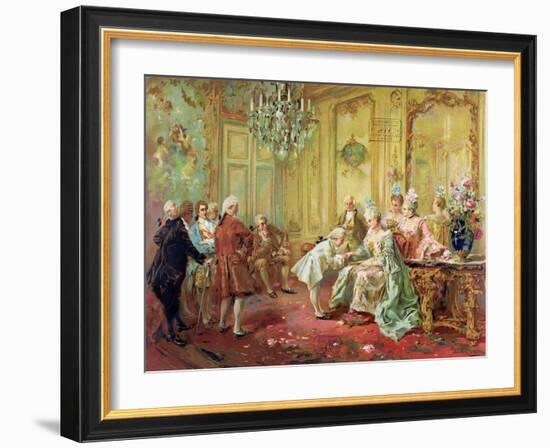 The Presentation of the Young Mozart to Mme De Pompadour at Versailles in 1763-Vicente De Paredes-Framed Giclee Print
