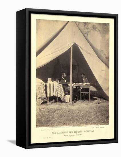 The President and General Mcclellan on the Battle-Field of Antietam, Pub.1862 (Photo)-Alexander Gardner-Framed Premier Image Canvas