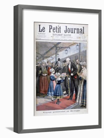 The President of the French Republic Visiting Brittany, 1896-null-Framed Giclee Print