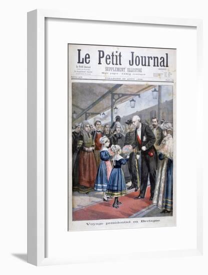 The President of the French Republic Visiting Brittany, 1896-null-Framed Giclee Print