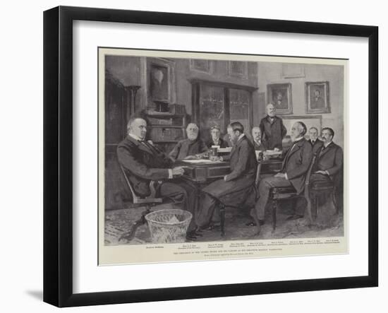 The President of the United States and His Cabinet at the Executive Mansion, Washington-Henry Charles Seppings Wright-Framed Giclee Print