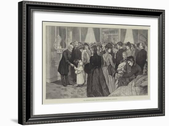 The President's Public Reception at the White House, Washington-Henry Charles Seppings Wright-Framed Giclee Print
