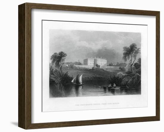 The Presidents House, from the River. C1820-1850-null-Framed Giclee Print