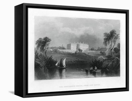 The Presidents House, from the River. C1820-1850-null-Framed Premier Image Canvas