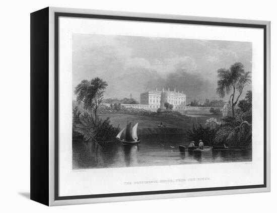 The Presidents House, from the River. C1820-1850-null-Framed Premier Image Canvas