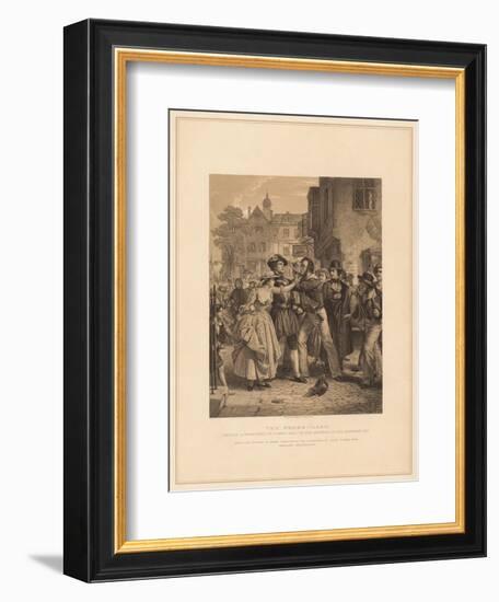 'The Press-Gang: Seizing a Waterman on Tower Hill on the Morning of His Marriage', (1878)-Alexander Johnston-Framed Giclee Print