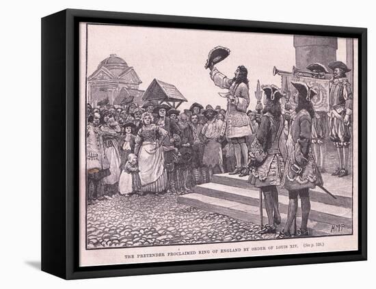 The Pretender Proclaimed King of England by Order of Louis XIV-Henry Marriott Paget-Framed Premier Image Canvas