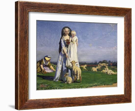 The Pretty Baa-Lambs, 1852-Ford Madox Brown-Framed Giclee Print