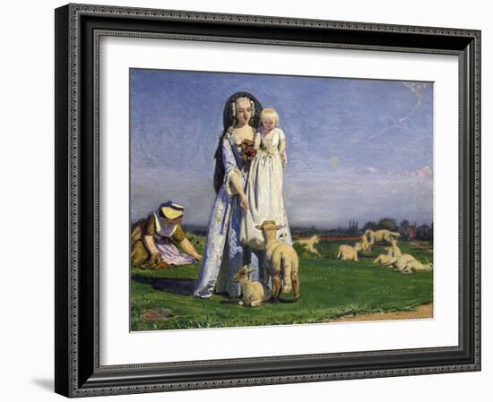 The Pretty Baa-Lambs, 1852-Ford Madox Brown-Framed Giclee Print