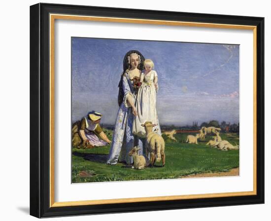 The Pretty Baa-Lambs, 1852-Ford Madox Brown-Framed Giclee Print