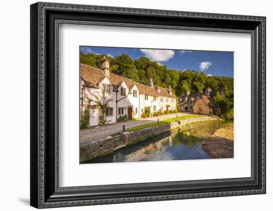 The pretty Cotswolds village of Castle Combe, north Wiltshire, England, United Kingdom, Europe-Julian Elliott-Framed Photographic Print