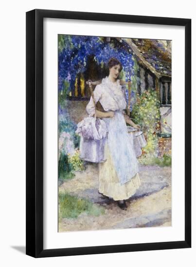 The Pretty Milkmaid-David Woodlock-Framed Giclee Print