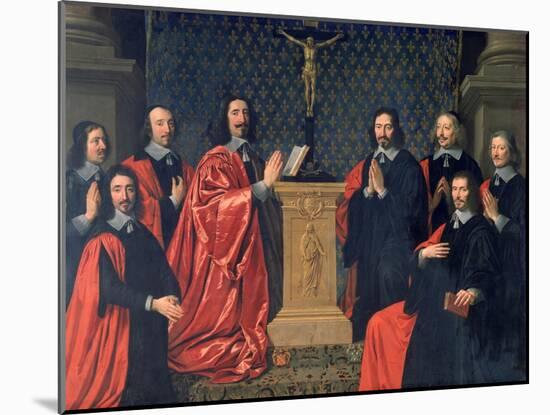 The Prevot Des Marchands and the Echevins of the City of Paris, 1648-Philippe De Champaigne-Mounted Giclee Print