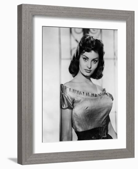 The Pride and the Passion, Sophia Loren, 1957-null-Framed Photo