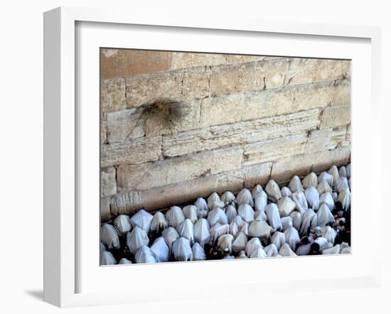 The Priestly Blessing Ceremony By the Western Wall at Succot, Old City, Jerusalem, Israel-null-Framed Photographic Print