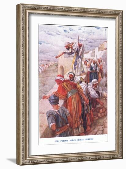 The Priests March around Jericho-Arthur A. Dixon-Framed Giclee Print