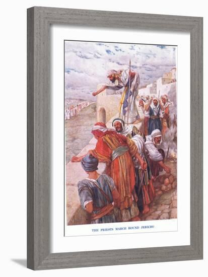 The Priests March around Jericho-Arthur A. Dixon-Framed Giclee Print