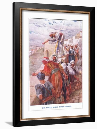 The Priests March around Jericho-Arthur A. Dixon-Framed Giclee Print