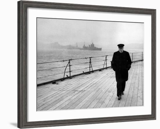 The Prime Minister's Journey across the Atlantic, Winston Churchill, October 9, 1941-null-Framed Photo