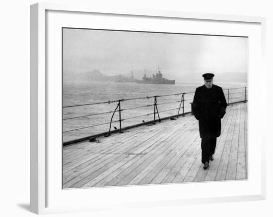 The Prime Minister's Journey across the Atlantic, Winston Churchill, October 9, 1941-null-Framed Photo