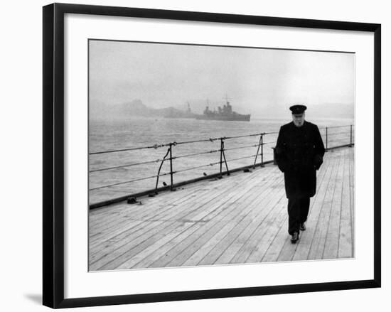 The Prime Minister's Journey across the Atlantic, Winston Churchill, October 9, 1941-null-Framed Photo