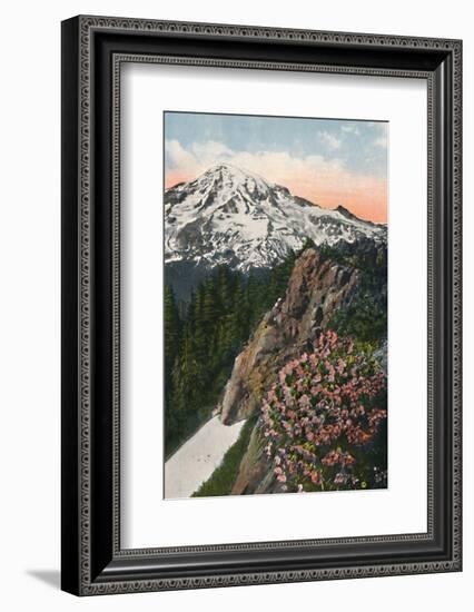 'The Primrose on Mount Rainier', c1916-Asahel Curtis-Framed Photographic Print