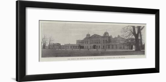 The Prince and Princess of Wales at Badminton, a General View of the House-null-Framed Giclee Print