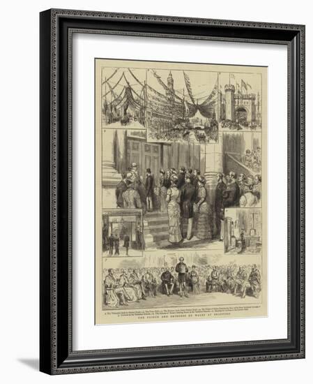 The Prince and Princess of Wales at Bradford-null-Framed Giclee Print
