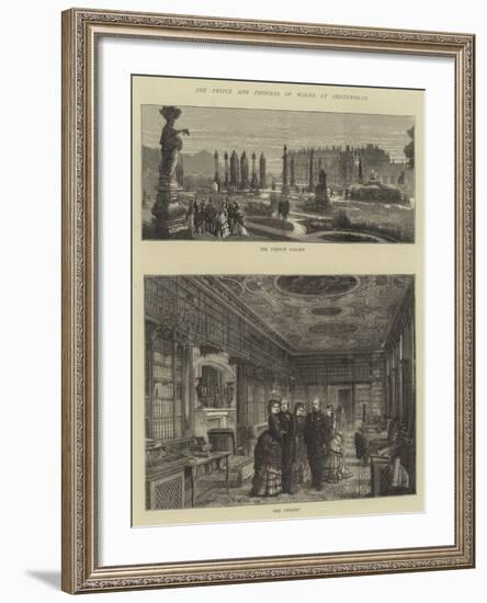 The Prince and Princess of Wales at Chatsworth-null-Framed Giclee Print