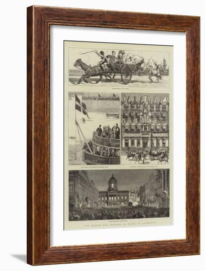 The Prince and Princess of Wales at Liverpool-null-Framed Giclee Print