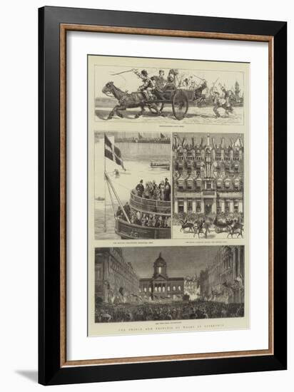 The Prince and Princess of Wales at Liverpool-null-Framed Giclee Print