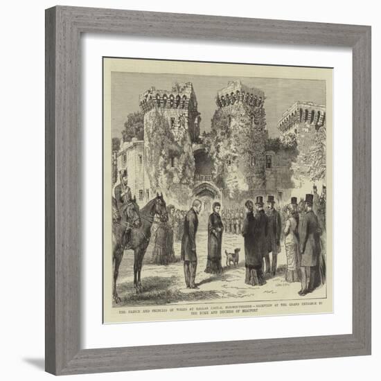 The Prince and Princess of Wales at Raglan Castle-null-Framed Giclee Print