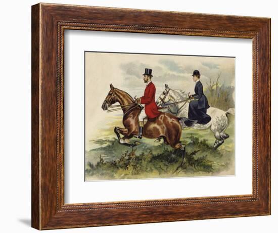 The Prince and Princess of Wales in the Hunting Field-Henry Payne-Framed Giclee Print