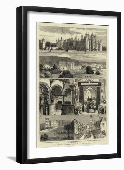 The Prince and Princess of Wales in the Midlands-null-Framed Giclee Print