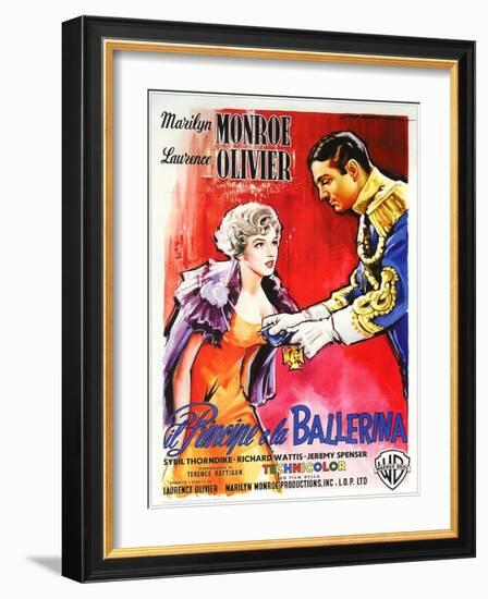 The Prince and the Showgirl, Italian Movie Poster, 1957-null-Framed Art Print