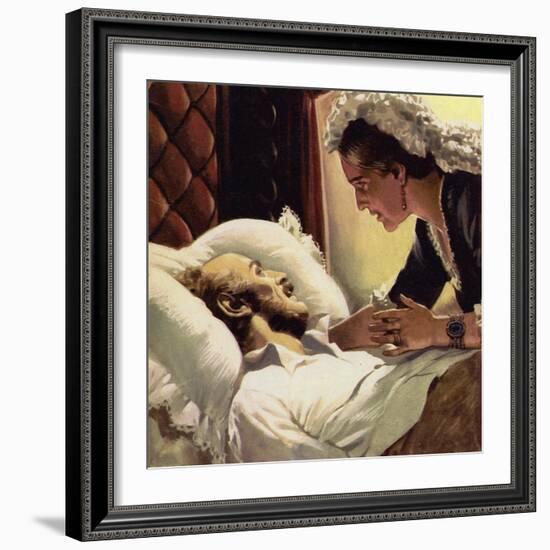 The Prince Consort Was Taken Suddenly Ill and Died in 1861-Alberto Salinas-Framed Giclee Print