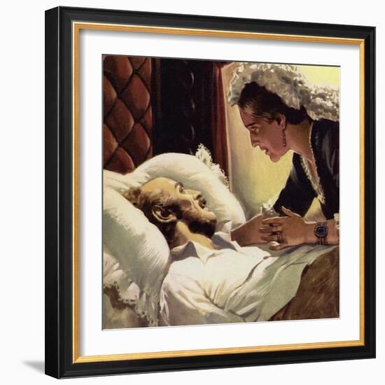 The Prince Consort Was Taken Suddenly Ill and Died in 1861-Alberto Salinas-Framed Giclee Print