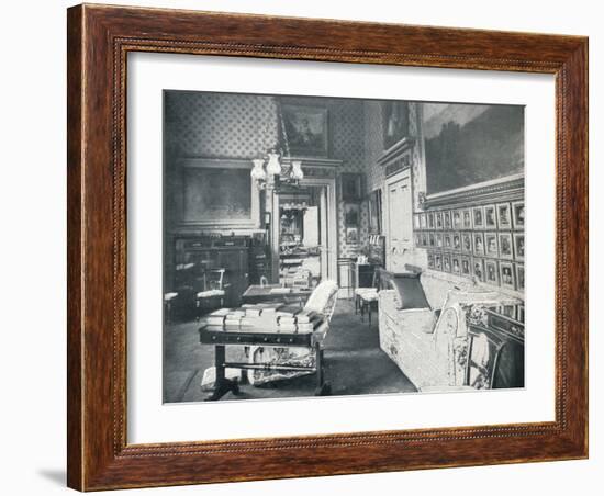 The Prince Consorts Dressing Room at Buckingham Palace, c1899, (1901)-HN King-Framed Photographic Print