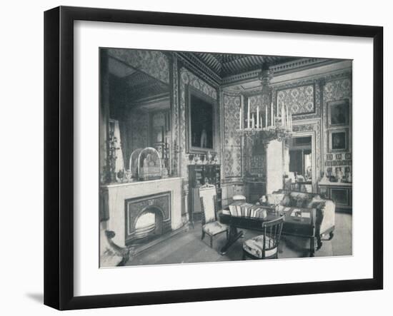 The Prince Consorts Writing Room at Buckingham Palace, c1899, (1901)-HN King-Framed Photographic Print