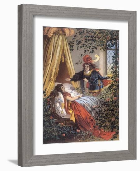 The Prince Discovers the Sleeping Princess-Jouvet-Framed Giclee Print