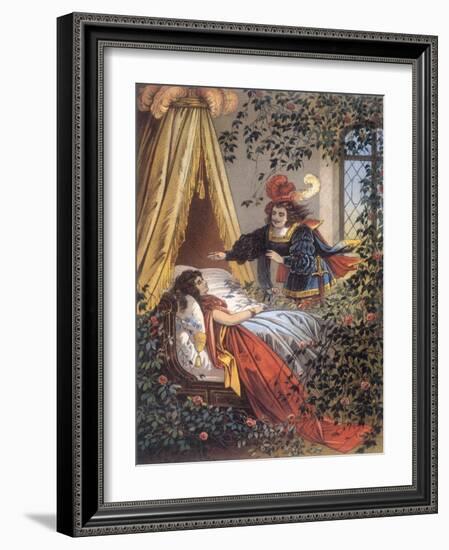 The Prince Discovers the Sleeping Princess-Jouvet-Framed Giclee Print