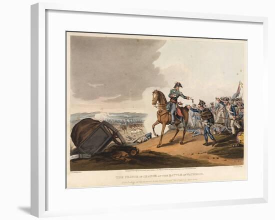 The Prince of Orange at the Battle of Waterloo-John Augustus Atkinson-Framed Giclee Print