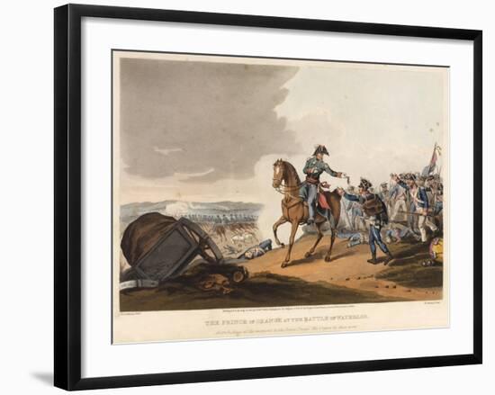 The Prince of Orange at the Battle of Waterloo-John Augustus Atkinson-Framed Giclee Print