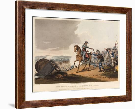 The Prince of Orange at the Battle of Waterloo-John Augustus Atkinson-Framed Giclee Print