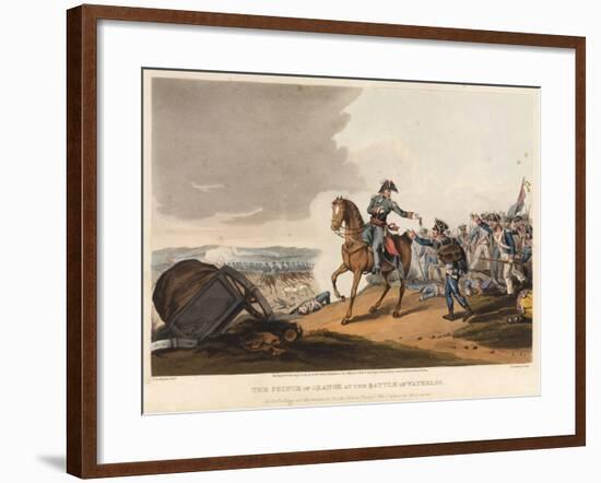 The Prince of Orange at the Battle of Waterloo-John Augustus Atkinson-Framed Giclee Print